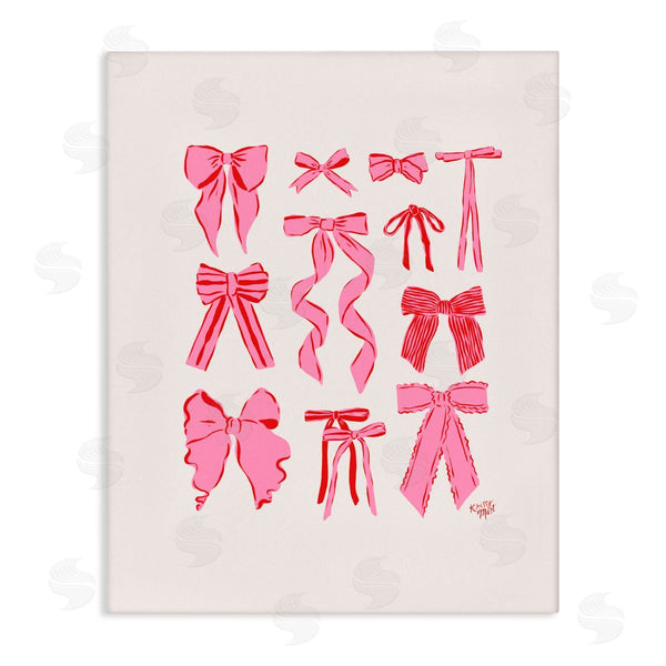 stupell industries Krissy Mast | Simple Red And Pink Bows Wall Art
