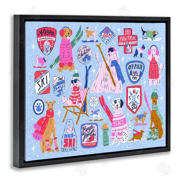 Stupell Industries Krissy Mast | Ski Dogs Composition