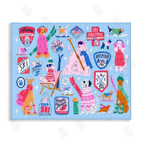 stupell industries Krissy Mast | Ski Dogs Composition