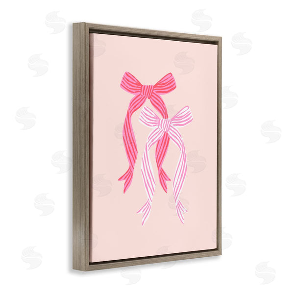 Stupell Industries Krissy Mast | Striped Bows On Pink