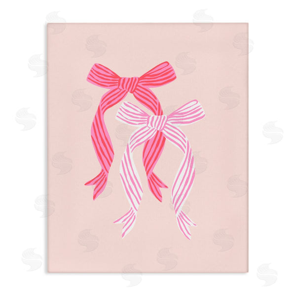 stupell industries Krissy Mast | Striped Bows on Pink