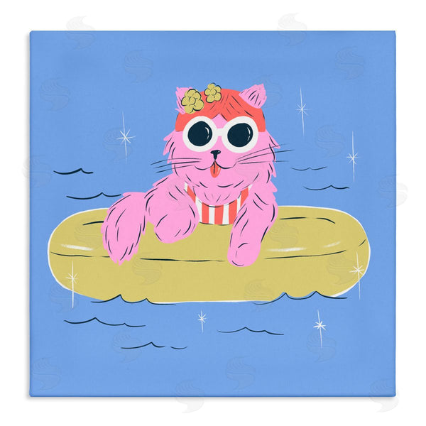 stupell industries Krissy Mast | Summer Pool Float Cat Wall Art