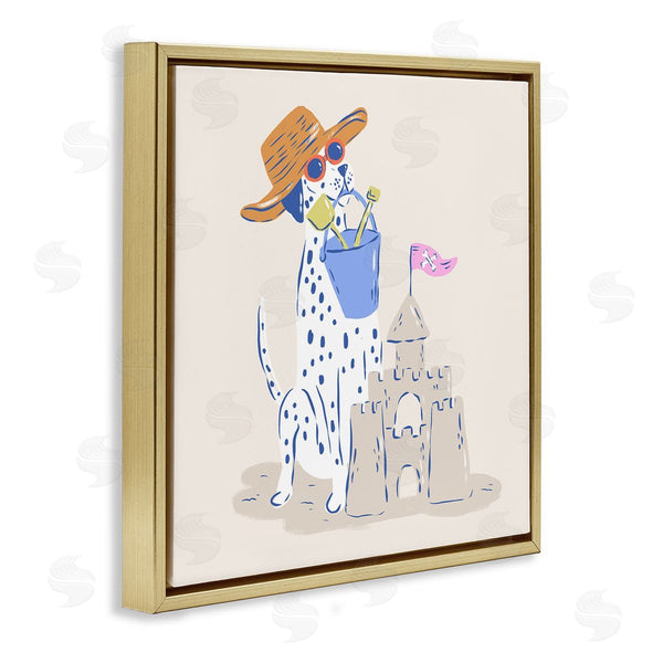 Stupell Industries Krissy Mast | Summer Sandcastle Dalmatian