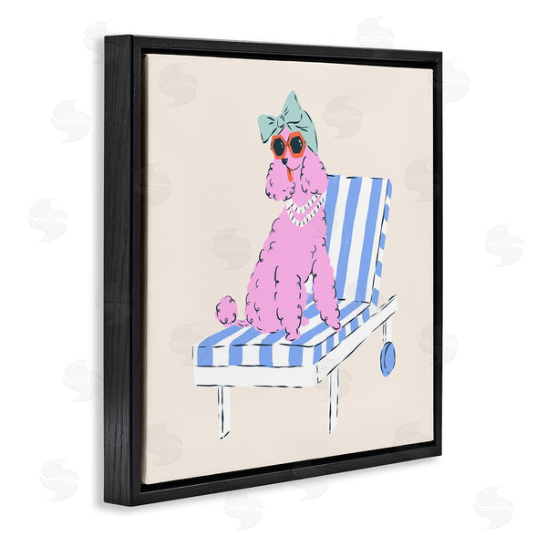 Stupell Industries Krissy Mast | Trendy Poodle Lounge Chair Wall Art