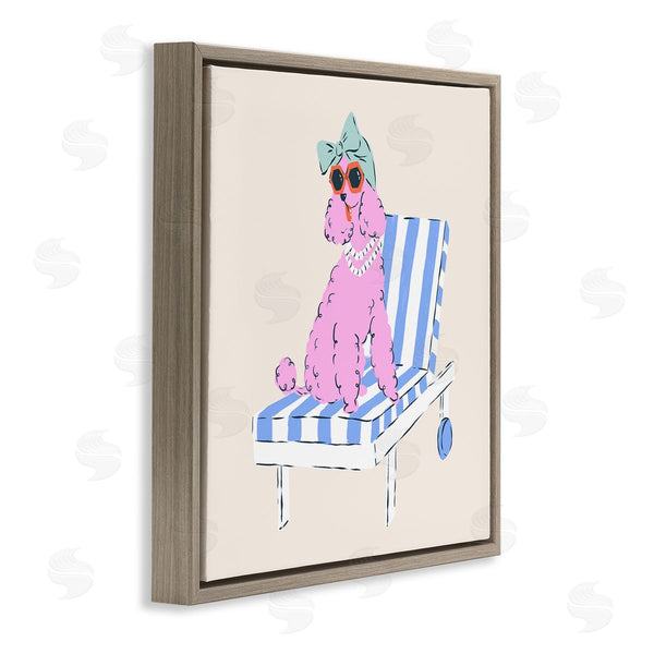 Stupell Industries Krissy Mast | Trendy Poodle Lounge Chair Wall Art