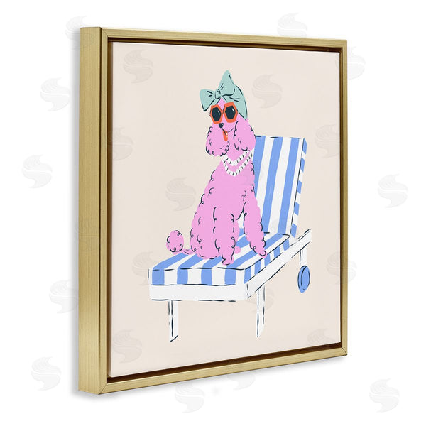 Stupell Industries Krissy Mast | Trendy Poodle Lounge Chair Wall Art