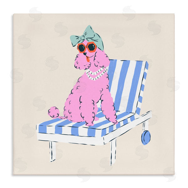 stupell industries Krissy Mast | Trendy Poodle Lounge Chair Wall Art