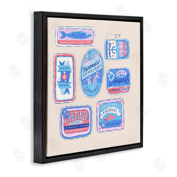 Stupell Industries Krissy Mast | Various Canned Fish Seafood