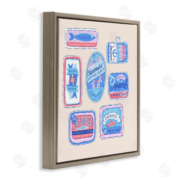 Stupell Industries Krissy Mast | Various Canned Fish Seafood