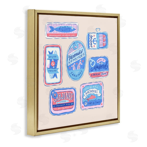 Stupell Industries Krissy Mast | Various Canned Fish Seafood