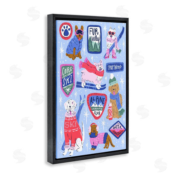 Stupell Industries Krissy Mast | Winter Ski Dogs Collage