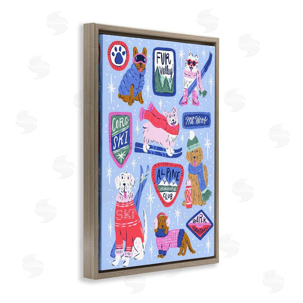Stupell Industries Krissy Mast | Winter Ski Dogs Collage