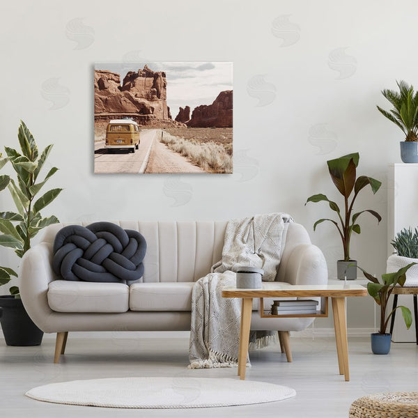 Stupell Industries Krista Broadway | Desert Cliffs Road Trip Van Wall Art