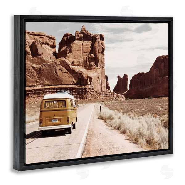 Stupell Industries Krista Broadway | Desert Cliffs Road Trip Van Wall Art