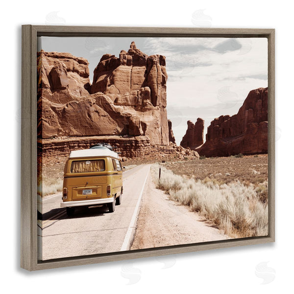 Stupell Industries Krista Broadway | Desert Cliffs Road Trip Van Wall Art