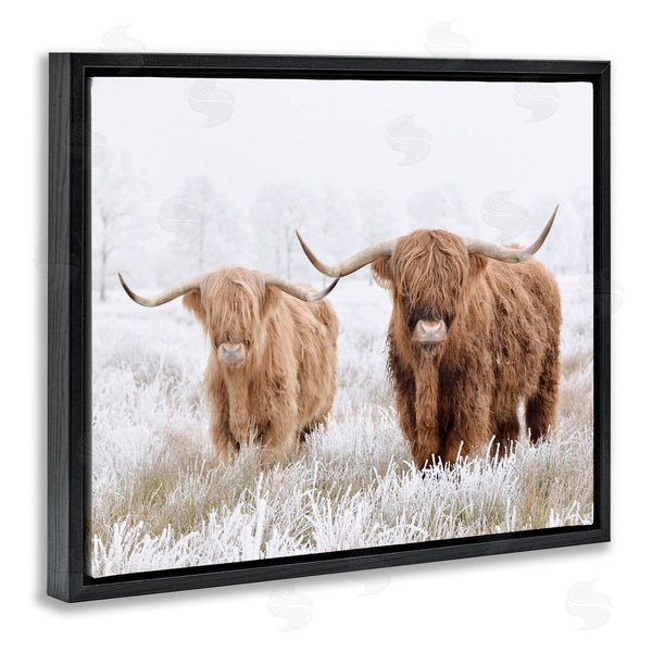 Stupell Industries Krista Broadway | Longhorn Cows In Snow
