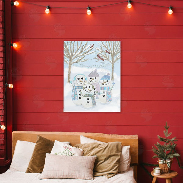 Stupell Industries Kristal Clifford | Happy Snowman Family