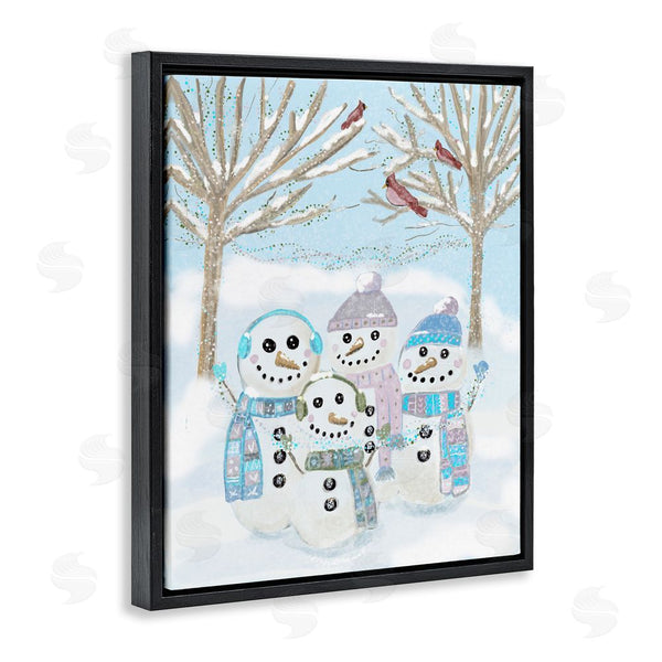 Stupell Industries Kristal Clifford | Happy Snowman Family