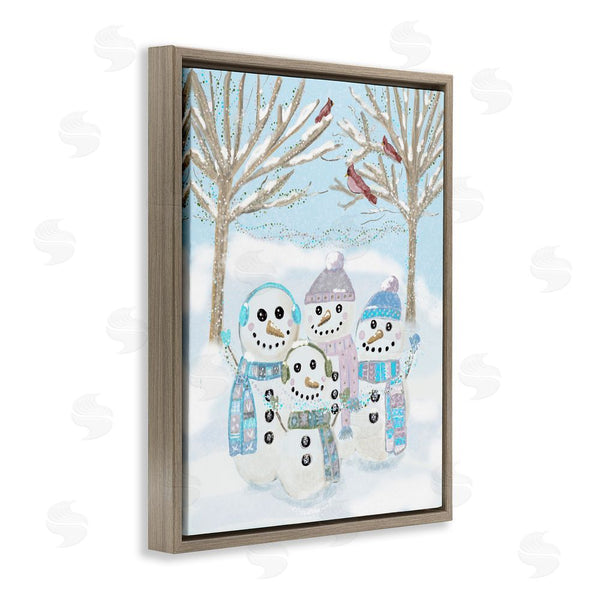 Stupell Industries Kristal Clifford | Happy Snowman Family