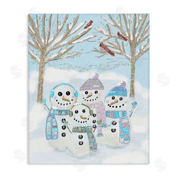 stupell industries Kristal Clifford | Happy Snowman Family