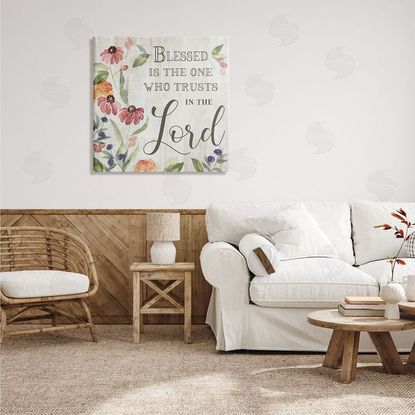 Stupell Industries Kristen Brockmon | Blessed One Who Trusts The Lord Spring Florals Wall Art