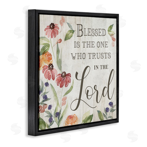 Stupell Industries Kristen Brockmon | Blessed One Who Trusts The Lord Spring Florals Wall Art