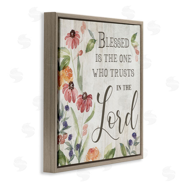 Stupell Industries Kristen Brockmon | Blessed One Who Trusts The Lord Spring Florals Wall Art