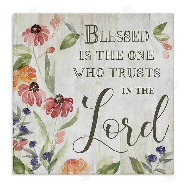 stupell industries Kristen Brockmon | Blessed One Who Trusts The Lord Spring Florals Wall Art