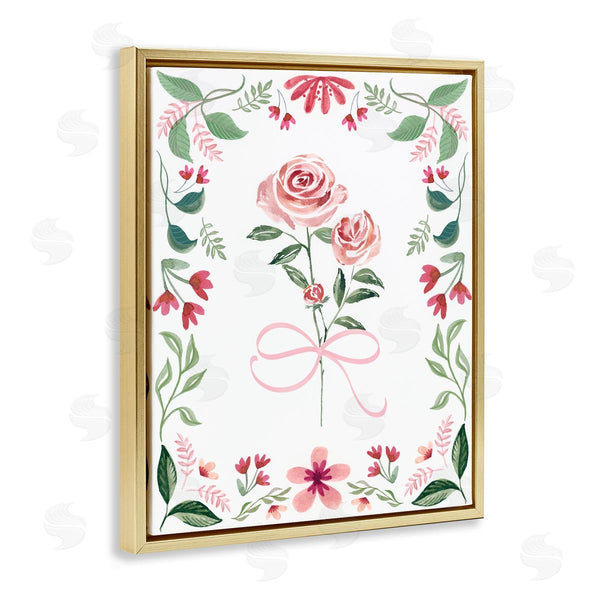 Stupell Industries Kristen Brockmon | Delicate Roses Floral Border