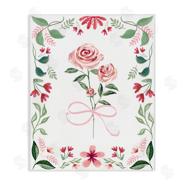 stupell industries Kristen Brockmon | Delicate Roses Floral Border