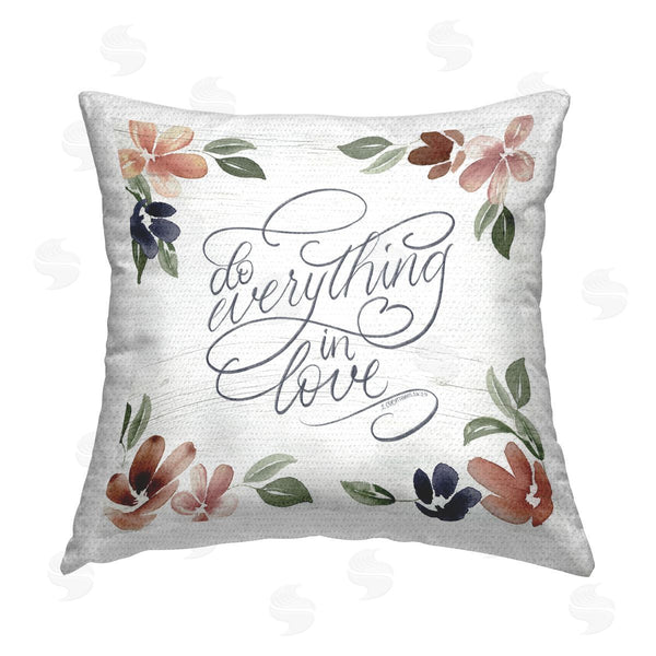 Stupell Industries Kristen Brockmon | Floral Everything In Love Printed Throw Pillow