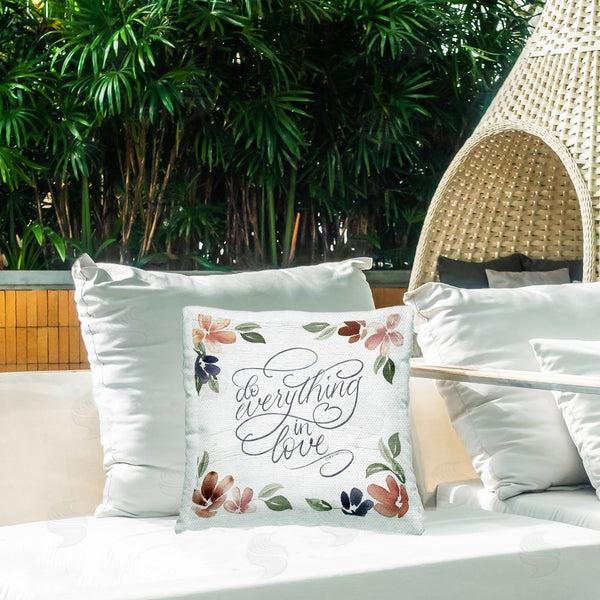 Stupell Industries Kristen Brockmon | Floral Everything In Love Printed Throw Pillow