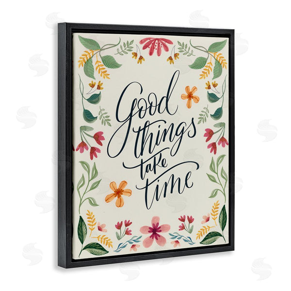 Stupell Industries Kristen Brockmon | Good Things Take Time Phrase Wall Art