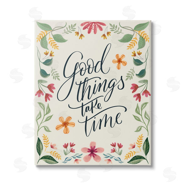 stupell industries Kristen Brockmon | Good Things Take Time Phrase Wall Art