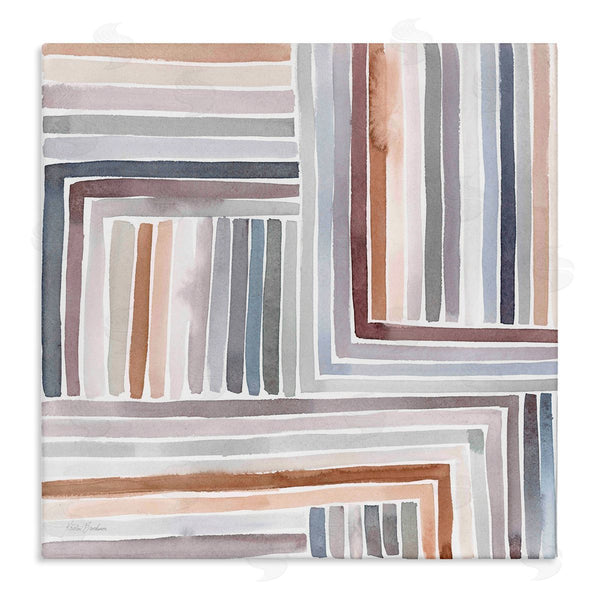 stupell industries Kristen Brockmon | Structured Geometric Lines Abstract Square Shapes Wall Art