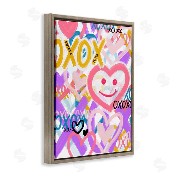 Stupell Industries Kristen Brockmon | Xoxo Urban Heart Shapes Wall Art