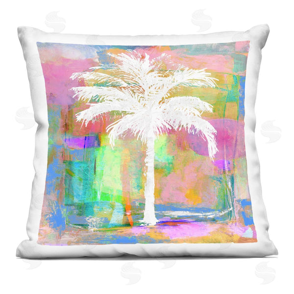 stupell industries Kristen Dew | Bold Tropical Palm Tree Silhouette Printed Throw Pillow