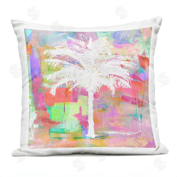 Stupell Industries Kristen Dew | Modern Summer Palm Tree Printed Throw Pillow
