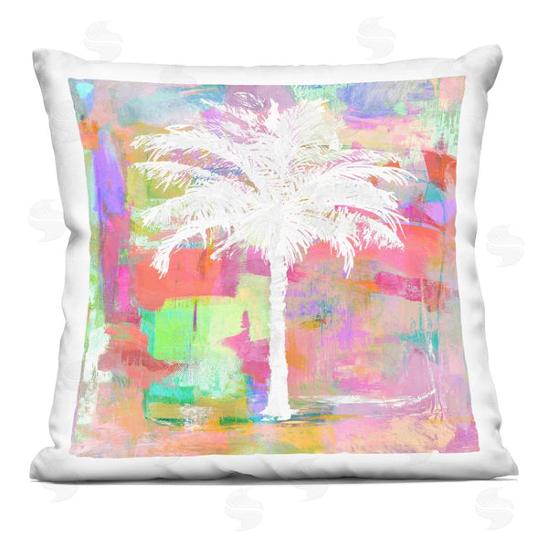 stupell industries Kristen Dew | Modern Summer Palm Tree Printed Throw Pillow