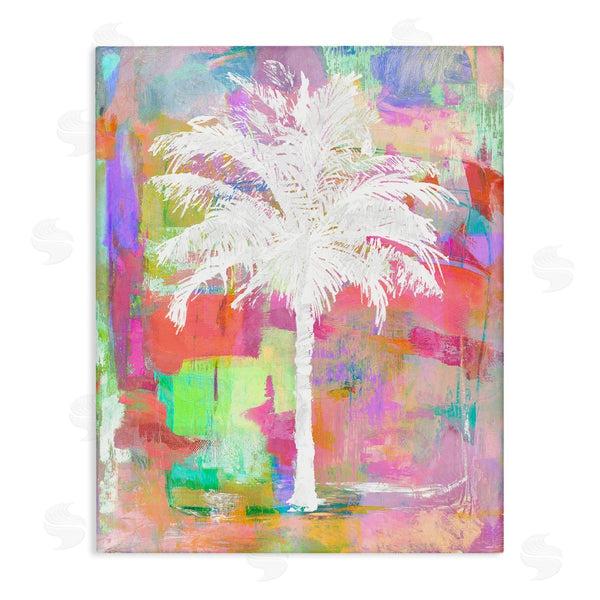 stupell industries Kristen Drew | Bold Blocked Background Tropical White Palm Tree Wall Art