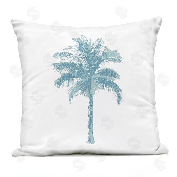 Stupell Industries Kristen Drew | Casual Blue Palm Tree Nature Printed Throw Pillow