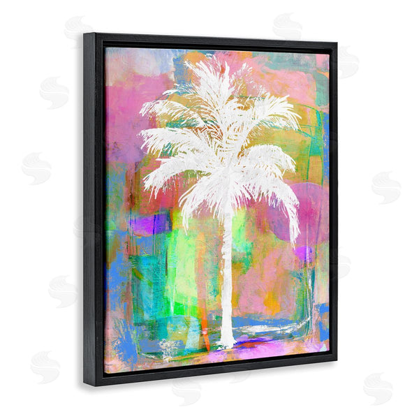 Stupell Industries Kristen Drew | Modern Palm Tree Silhouette Vivid Blocked Hues Wall Art