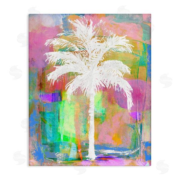 stupell industries Kristen Drew | Modern Palm Tree Silhouette Vivid Blocked Hues Wall Art