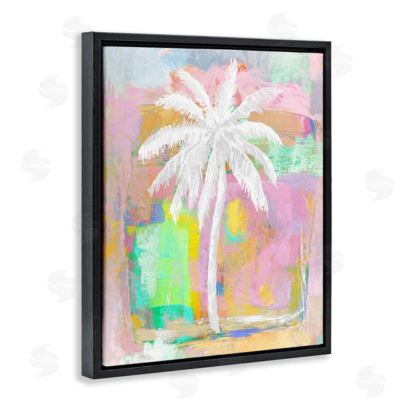 Stupell Industries Kristen Drew | Pastel Palm Tree Tropical Layered Brush Strokes Wall Art