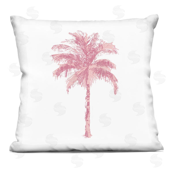 stupell industries Kristen Drew | Tropical Pink Palm Casual Printed Throw Pillow