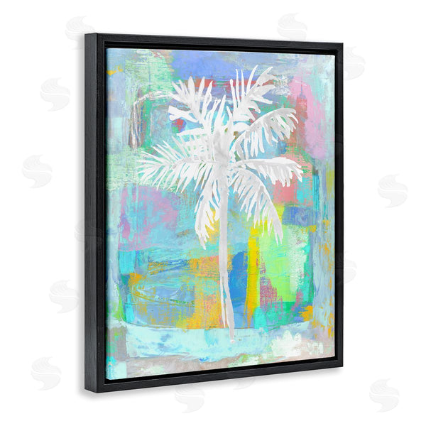 Stupell Industries Kristen Drew | Tropical White Palm Tree Vivid Brushstrokes Abstract Design Wall Art