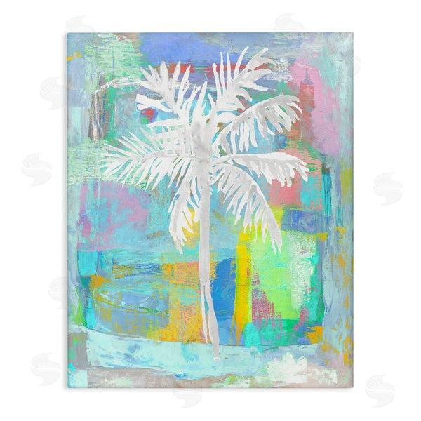 stupell industries Kristen Drew | Tropical White Palm Tree Vivid Brushstrokes Abstract Design Wall Art