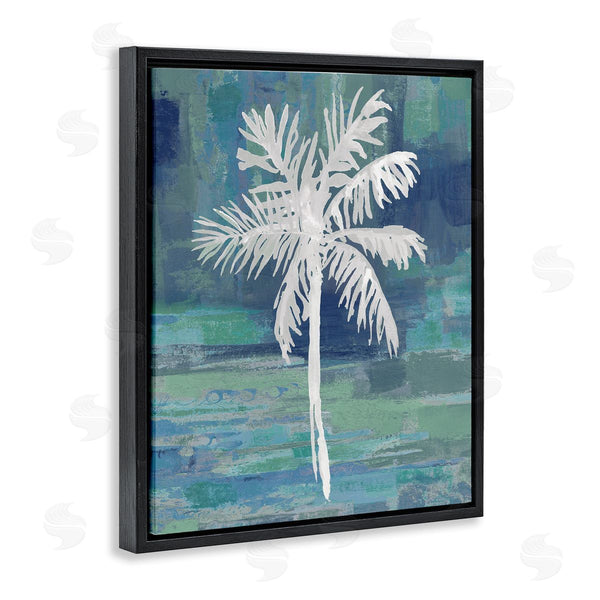Stupell Industries Kristen Drew | White Palm Tree Leaves Abstract Green Background Wall Art