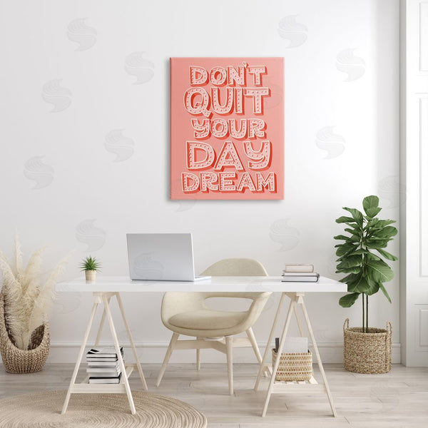 Stupell Industries Kristina Hultkrantz | Don't Quit Your Day Dream Bold Pink Typography Wall Art