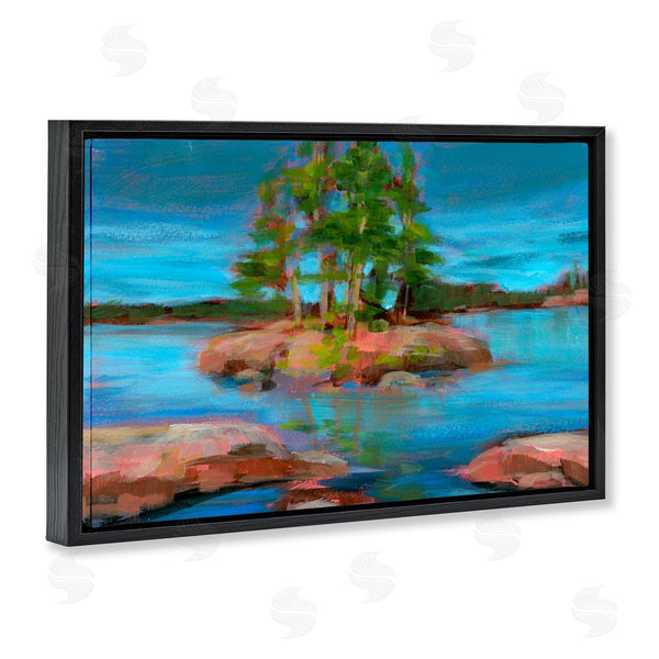 Stupell Industries Kristy Andrews | Abstract Lake Island Landscape